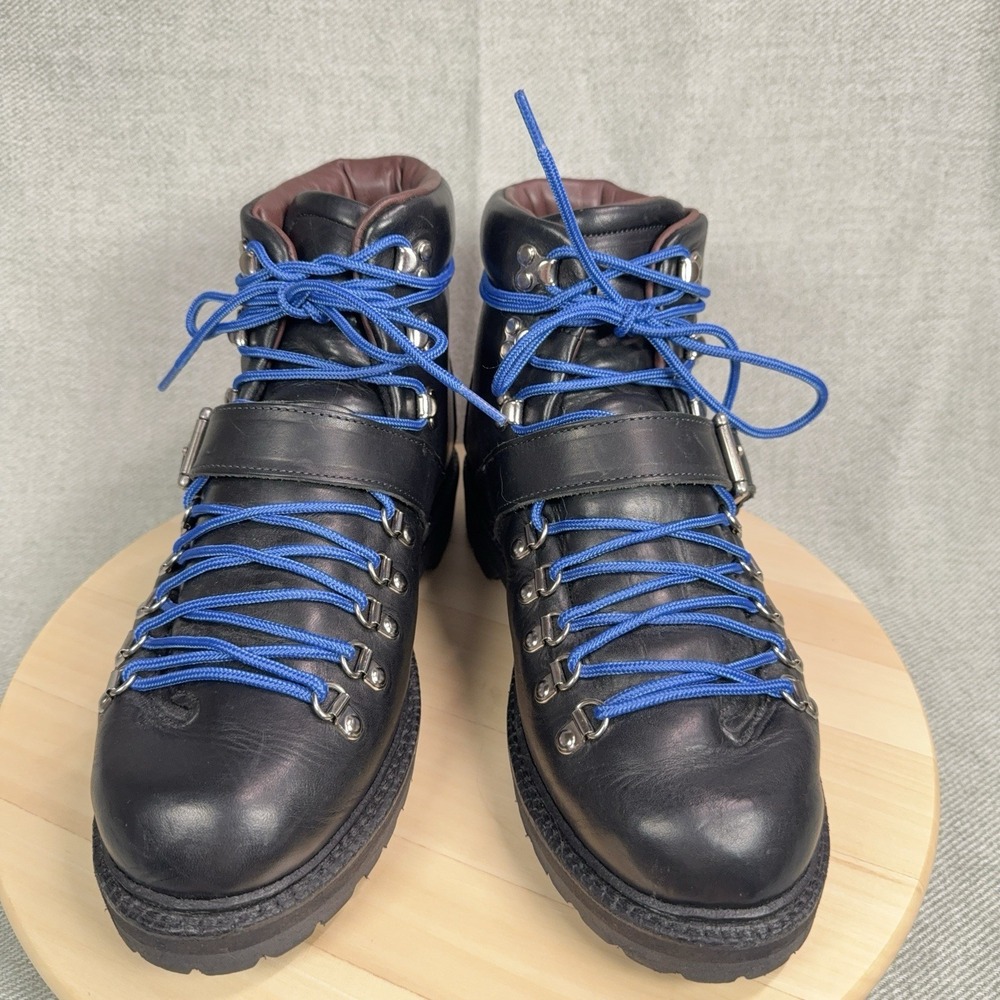 Allen Edmonds Sun Valley Boots Mens 10 D Black Lace Up Vibram Leather Made USA